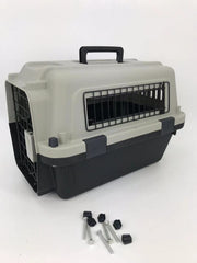 YES4PETS Medium Portable Pet Dog Cat Carrier Travel Bag Cage House Safety Lockable Kennel Grey V278-H-1-HKX-006-GREY