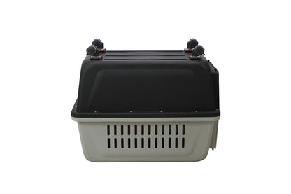 YES4PETS Large Plastic Kennels Pet Carrier Dog Cat Cage Crate With Handle and Wheel Black V278-HKX-0004-BLACK