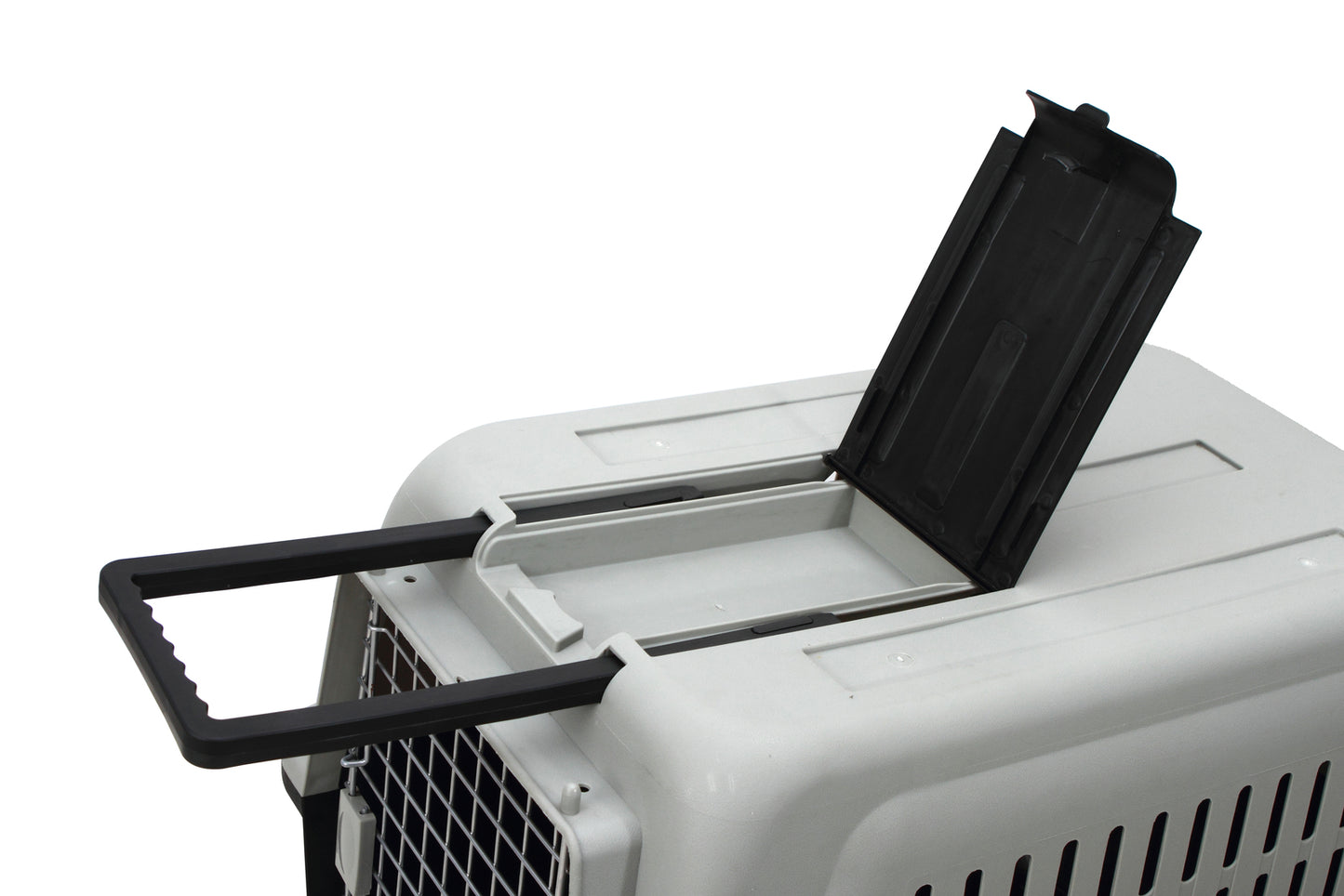 YES4PETS Large Plastic Kennels Pet Carrier Dog Cat Cage Crate With Handle and Wheel Black V278-HKX-0004-BLACK