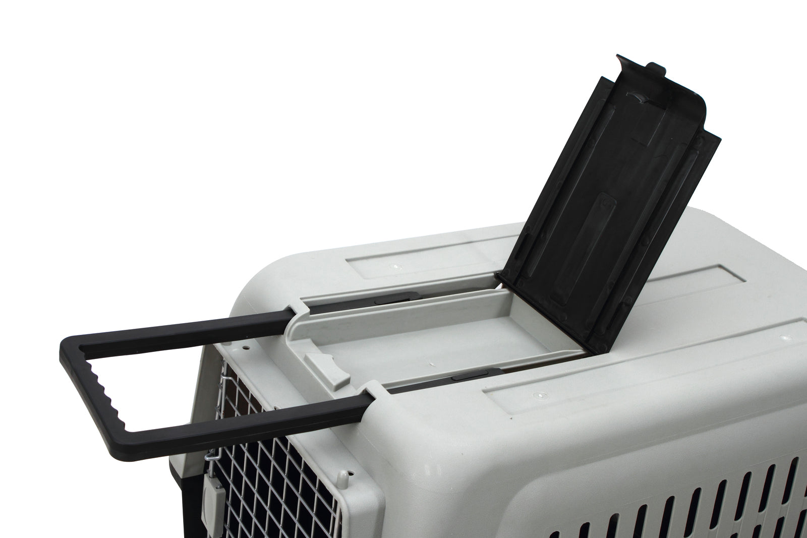 YES4PETS Large Plastic Kennels Pet Carrier Dog Cat Cage Crate With Handle and Wheel Black V278-HKX-0004-BLACK