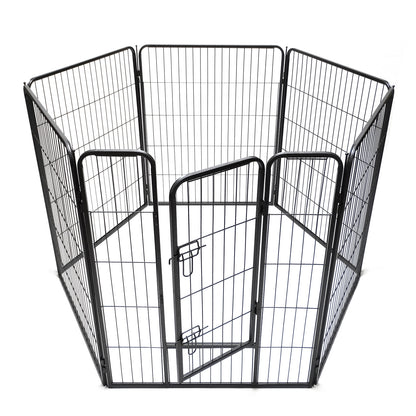 YES4PETS 6 Panels 100 cm Heavy Duty Pet Dog Cat Puppy Rabbit Exercise Playpen Fence Extension V278-HPL100-6-DOOR
