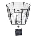 YES4PETS 6 Panels 100 cm Heavy Duty Pet Dog Cat Puppy Rabbit Exercise Playpen Fence Extension With Cover V278-HPL100-6-DOOR-BK-COVER-6