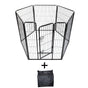 YES4PETS 6 Panels 100 cm Heavy Duty Pet Dog Cat Puppy Rabbit Exercise Playpen Fence Extension With Cover V278-HPL100-6-DOOR-BK-COVER-6
