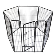 YES4PETS 6 Panels 100 cm Heavy Duty Pet Dog Cat Puppy Rabbit Exercise Playpen Fence Extension With Cover V278-HPL100-6-DOOR-BK-COVER-6