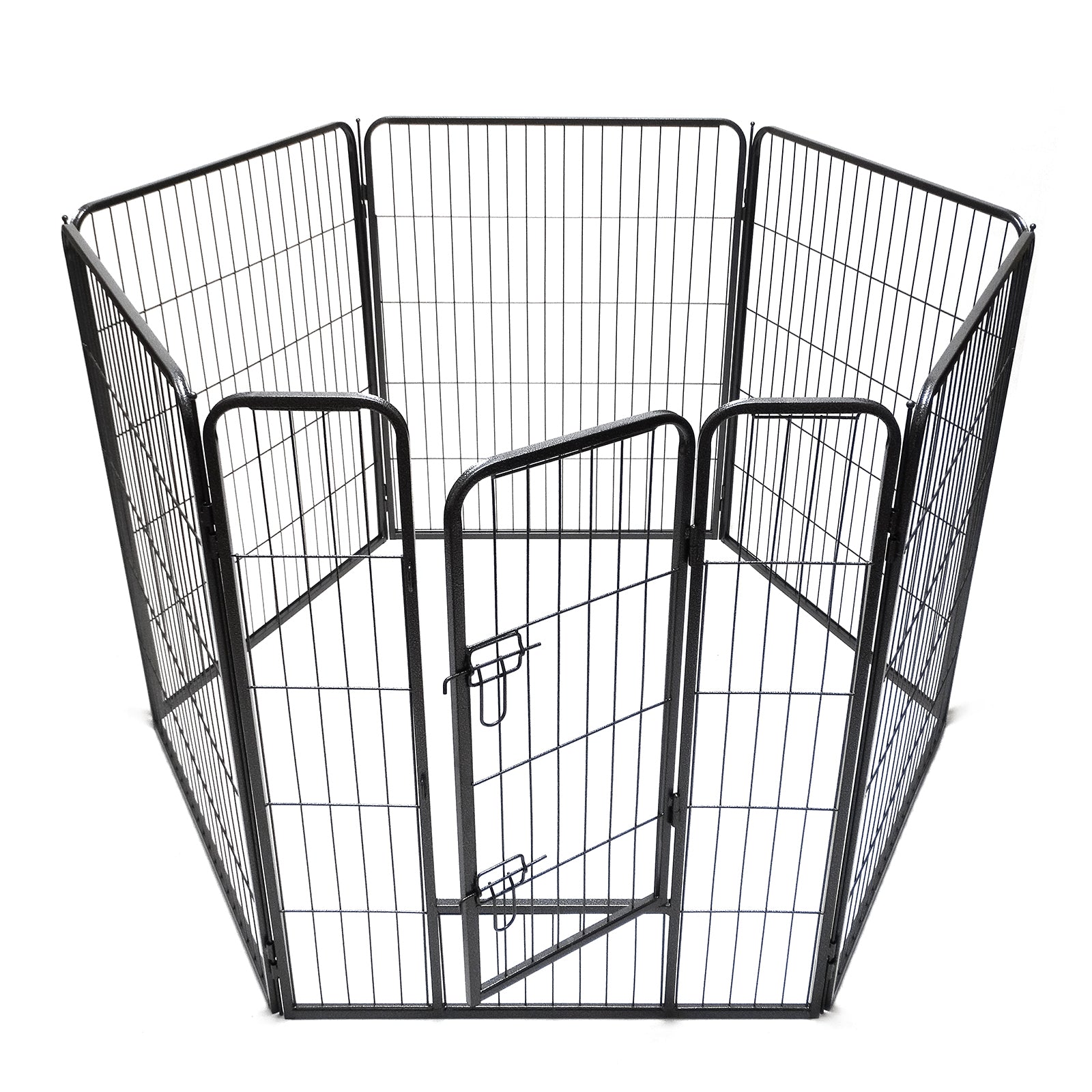 YES4PETS 6 Panels 100 cm Heavy Duty Pet Dog Cat Puppy Rabbit Exercise Playpen Fence Extension With Cover V278-HPL100-6-DOOR-BK-COVER-6