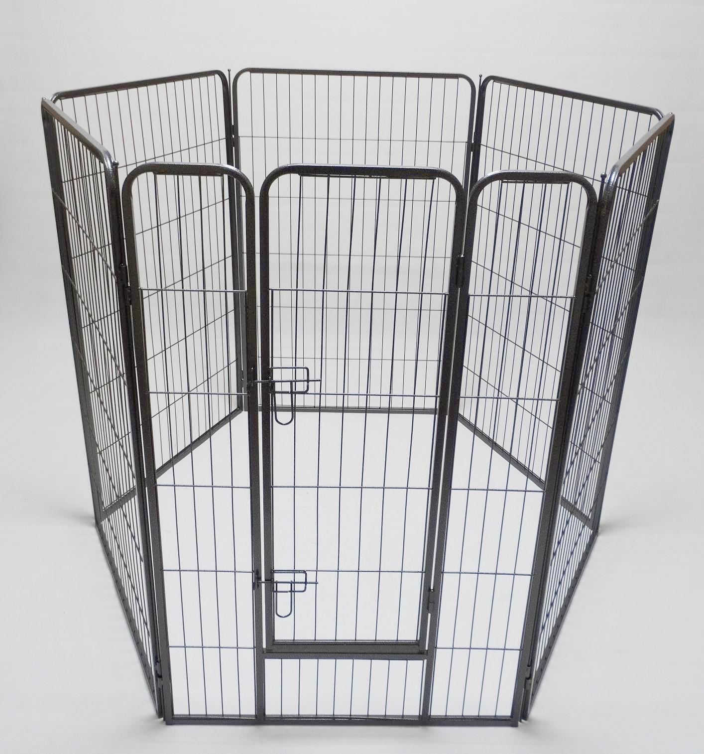 YES4PETS 6 Panel 120 cm Heavy Duty Pet Dog Cat Rabbit Playpen Fence V278-HPL120-6-B-DOOR