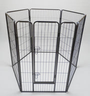 YES4PETS 6 Panel 120 cm Heavy Duty Pet Dog Cat Rabbit Playpen Fence With Cover V278-HPL120-6-B-DOOR-BKCOVER6