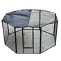 YES4PETS 120 cm Heavy Duty Pet Dog Cat Rabbit Exercise Playpen Puppy Rabbit Fence With Cover V278-HPL120-BK-COVER