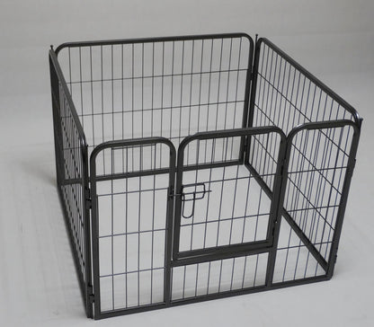 YES4PETS 4 Panels 60 cm Heavy Duty Pet Dog Puppy Cat Rabbit Exercise Playpen Fence Extension V278-HPL60-4-B-DOOR