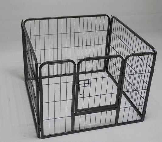 YES4PETS 4 Panels 60 cm Heavy Duty Pet Dog Puppy Cat Rabbit Exercise Playpen Fence Extension V278-HPL60-4-B-DOOR