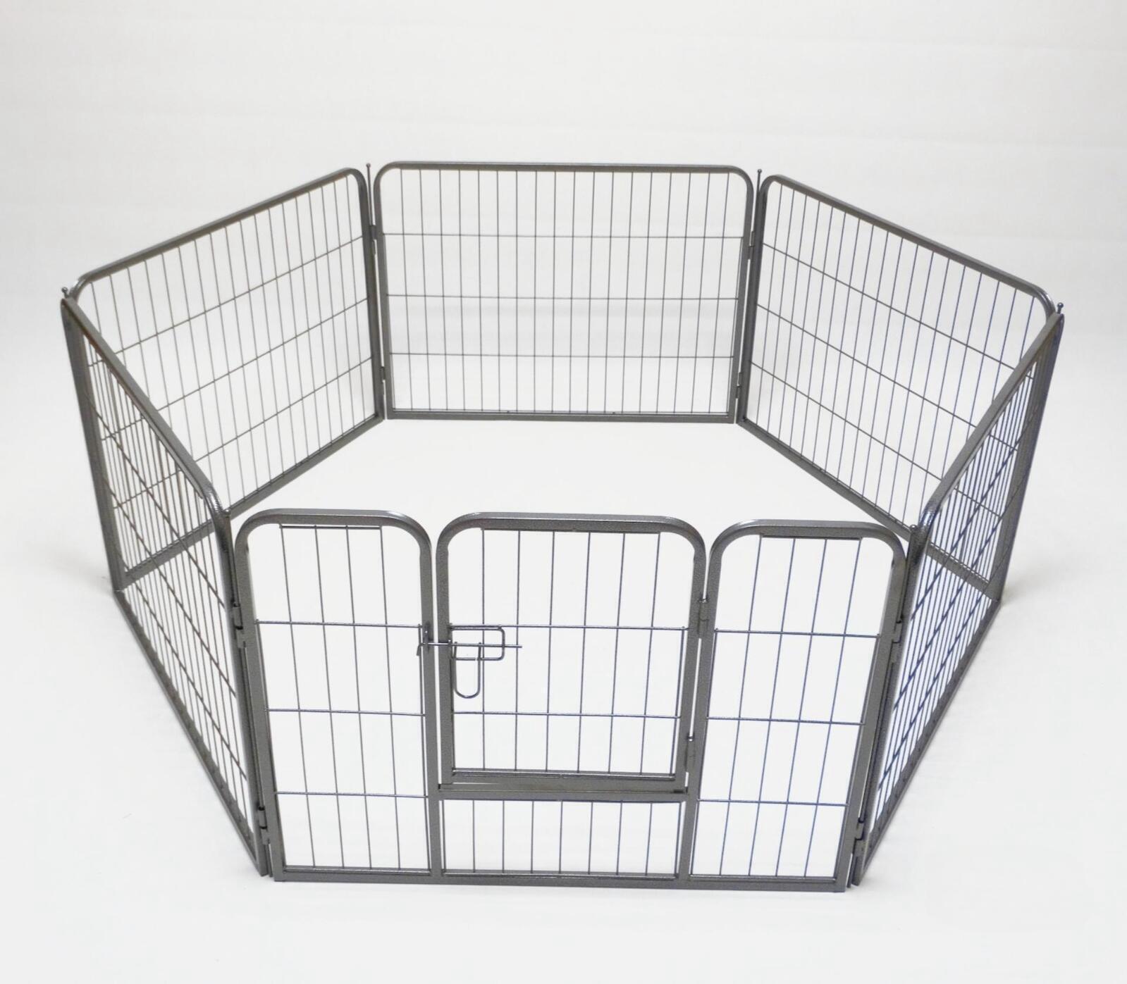 YES4PETS 6 Panel 60 cm Heavy Duty Pet Dog Puppy Cat Rabbit Exercise Playpen Fence V278-HPL60-6-DOOR
