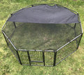 YES4PETS 60 cm Heavy Duty Pet Dog Puppy Cat Rabbit Exercise Playpen Fence With Cover V278-HPL60-BK-COVER