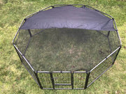 YES4PETS 60 cm Heavy Duty Pet Dog Puppy Cat Rabbit Exercise Playpen Fence With Cover V278-HPL60-BK-COVER