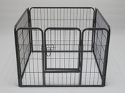 YES4PETS 4 Panel 80 cm Heavy Duty Pet Dog Puppy Cat Rabbit Exercise Playpen Fence Extension V278-HPL80-4-B-DOOR