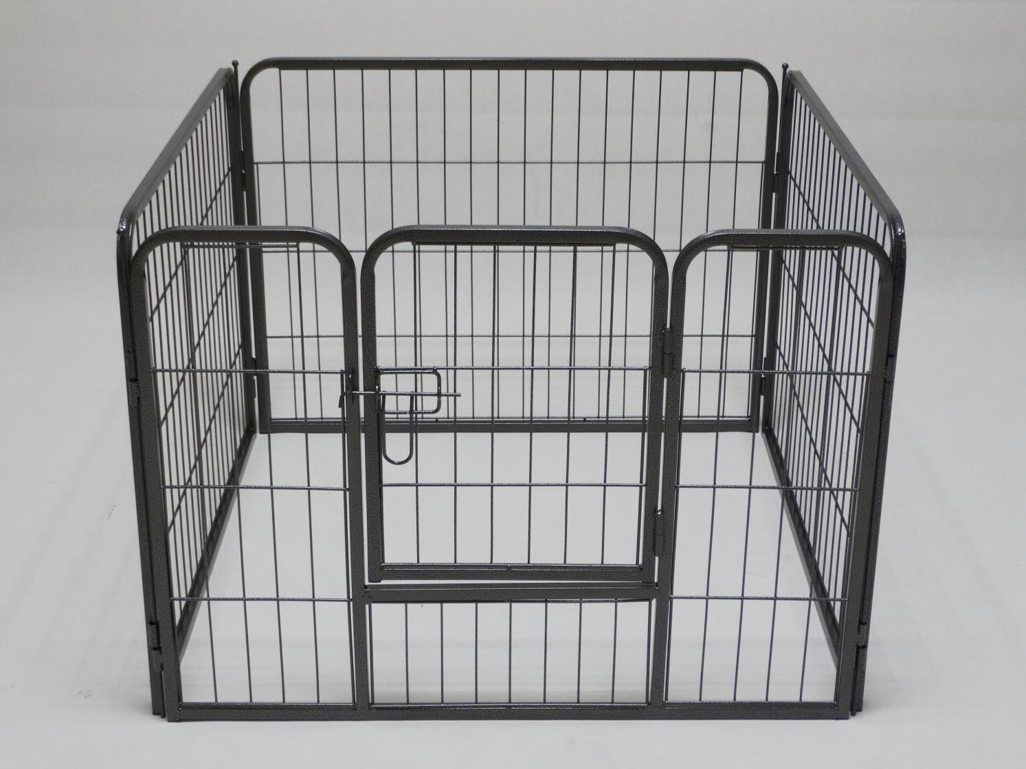 YES4PETS 4 Panel 80 cm Heavy Duty Pet Dog Puppy Cat Rabbit Exercise Playpen Fence Extension V278-HPL80-4-B-DOOR