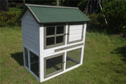 YES4PETS XL Double Storey Rabbit Hutch Guinea Pig Ferret Cage 102x65x98cm V278-HUTCH-055