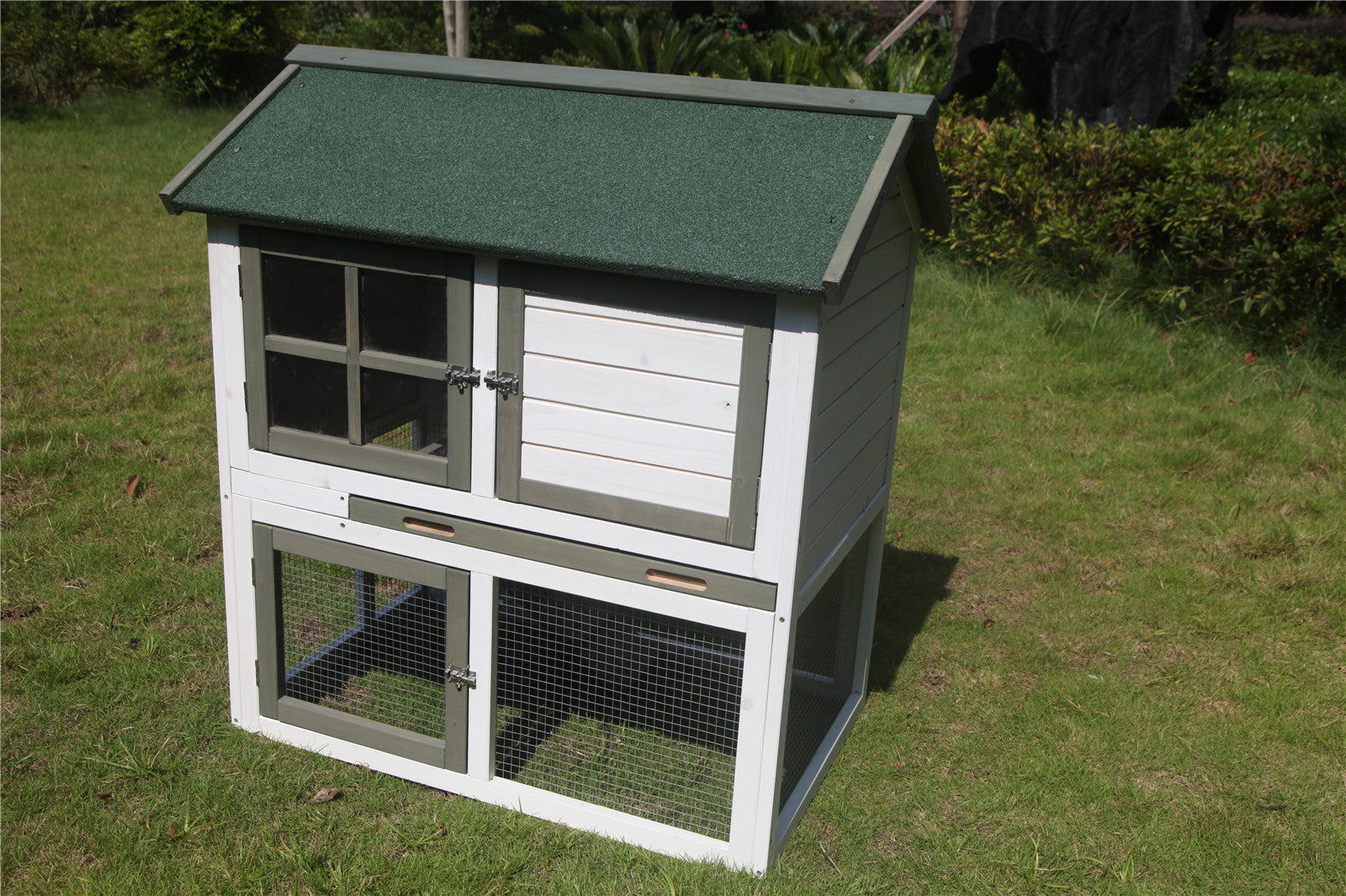YES4PETS XL Double Storey Rabbit Hutch Guinea Pig Ferret Cage 102x65x98cm V278-HUTCH-055
