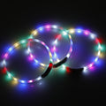 YES4PETS Small 40CM LED Dog Collar USB Rechargeable Night Glow Flashing Light Up Safety Pet Collars V278-LED-COLLAR-S-40