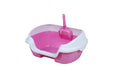 YES4PETS Small Portable Cat Kitten Rabbit Toilet Litter Box Tray with Scoop Pink V278-MSP-0001-PINK