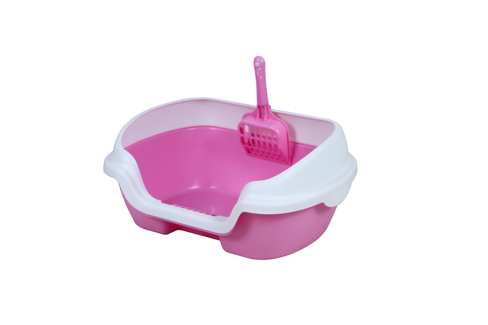 YES4PETS Small Portable Cat Kitten Rabbit Toilet Litter Box Tray with Scoop Pink V278-MSP-0001-PINK