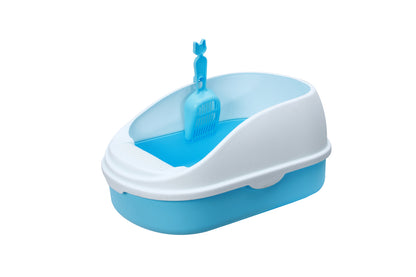 YES4PETS Medium Portable Cat Toilet Litter Box Tray with Scoop Blue V278-MSP-0002-BLUE
