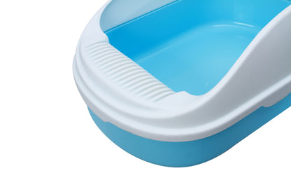 YES4PETS Medium Portable Cat Toilet Litter Box Tray with Scoop Blue V278-MSP-0002-BLUE