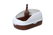 YES4PETS Medium Portable Cat Toilet Litter Box Tray with Scoop Brown V278-MSP-0002-BROWN