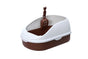 YES4PETS Medium Portable Cat Toilet Litter Box Tray with Scoop Brown V278-MSP-0002-BROWN