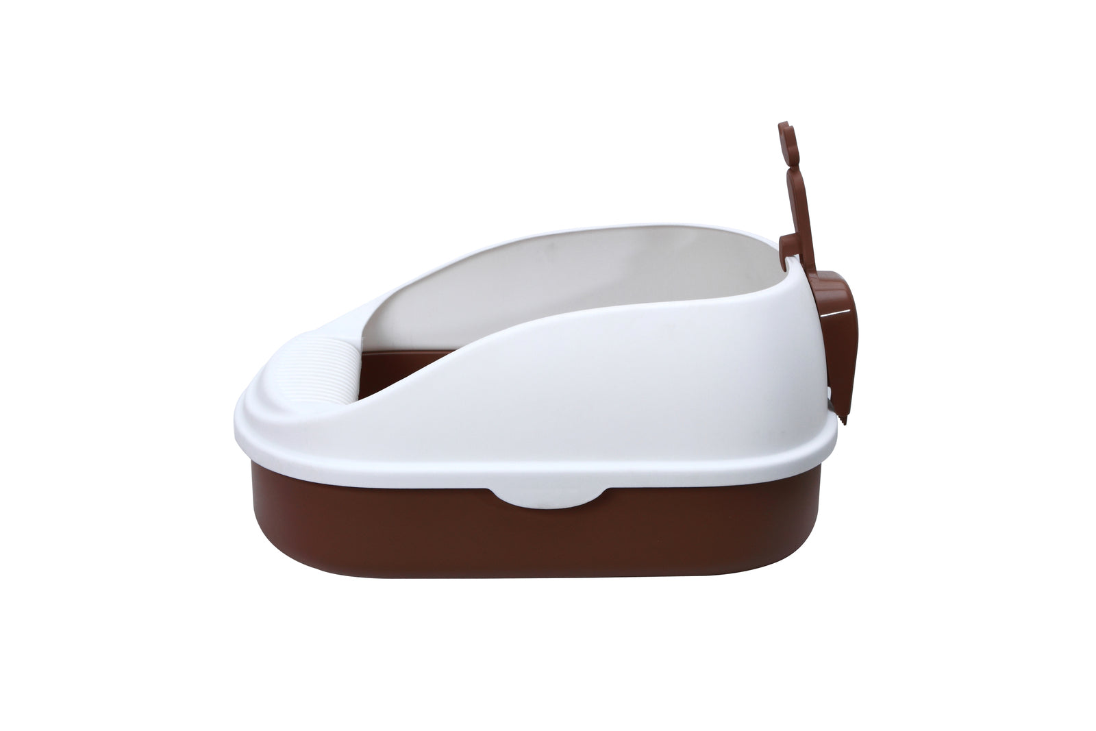 YES4PETS Medium Portable Cat Toilet Litter Box Tray with Scoop Brown V278-MSP-0002-BROWN