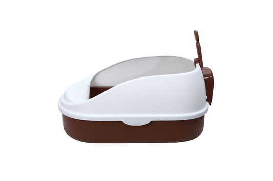 YES4PETS Medium Portable Cat Toilet Litter Box Tray with Scoop Brown V278-MSP-0002-BROWN