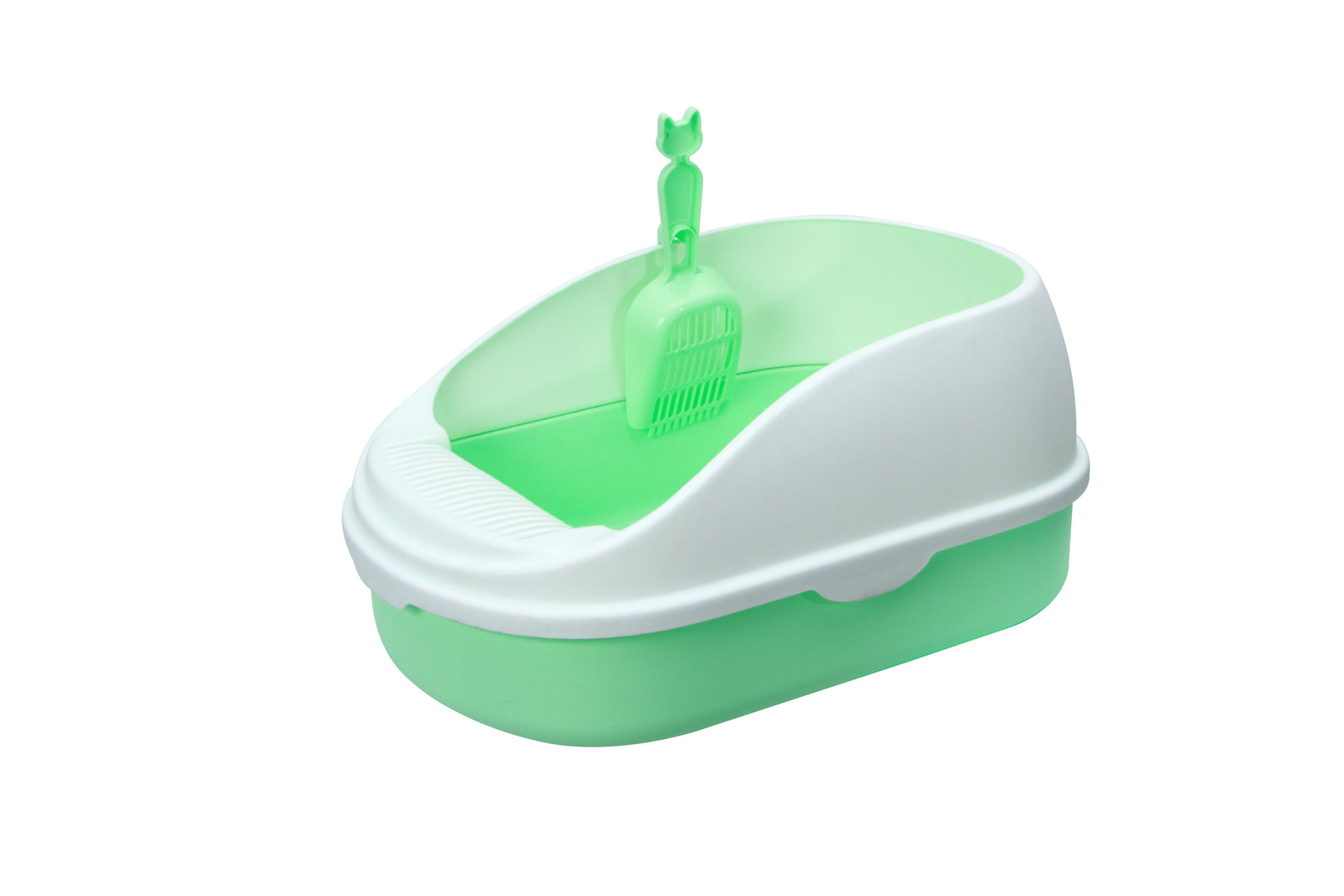 YES4PETS Medium Portable Cat Toilet Litter Box Tray with Scoop Green V278-MSP-0002-GREEN