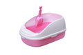 YES4PETS Medium Portable Cat Toilet Litter Box Tray with Scoop Pink V278-MSP-0002-PINK