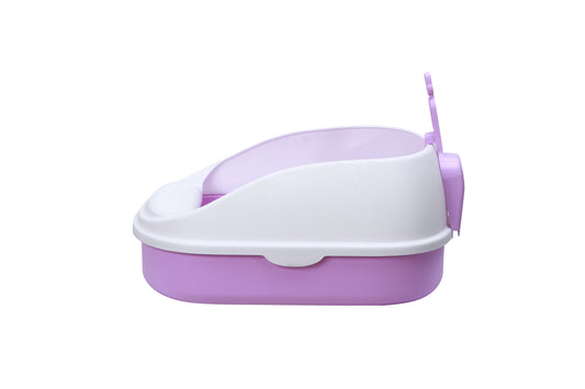 YES4PETS Medium Portable Cat Toilet Litter Box Tray with Scoop Purple V278-MSP-0002-PURPLE