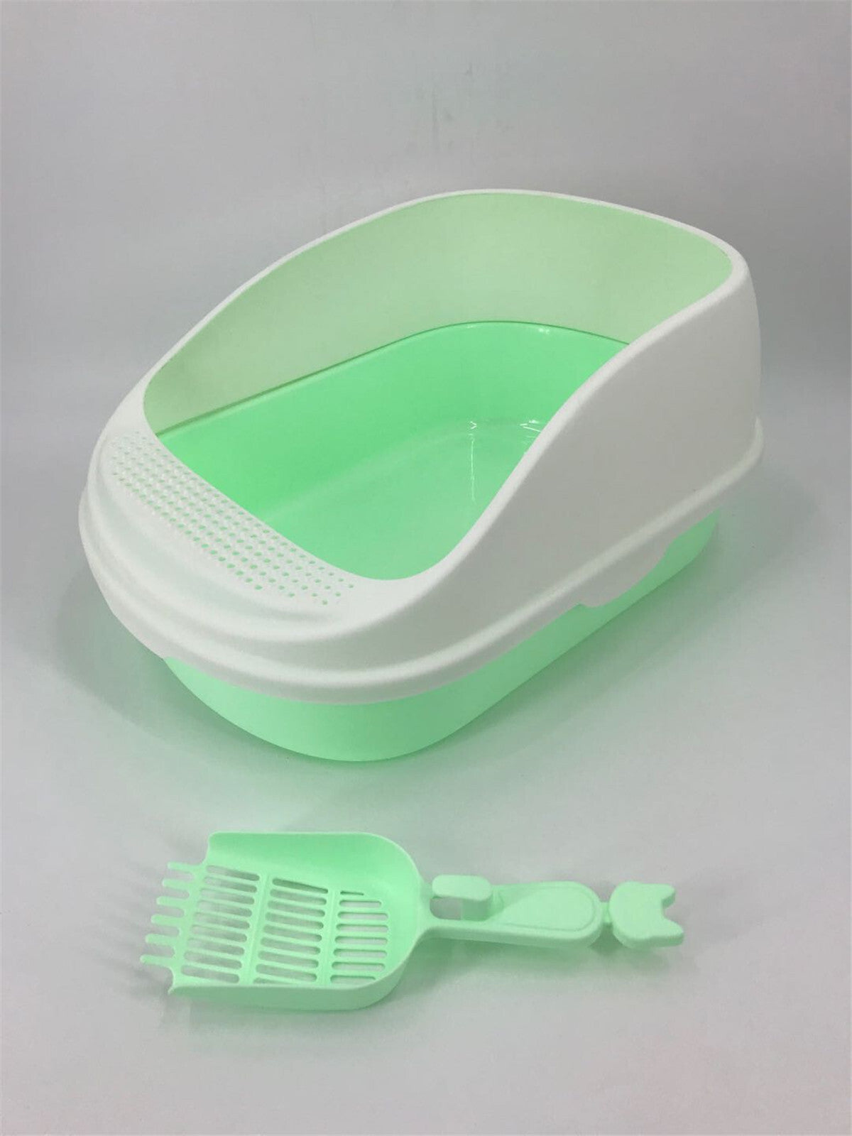 YES4PETS Large Portable Cat Toilet Litter Box Tray House with Scoop Green V278-MSP-0003-GREEN