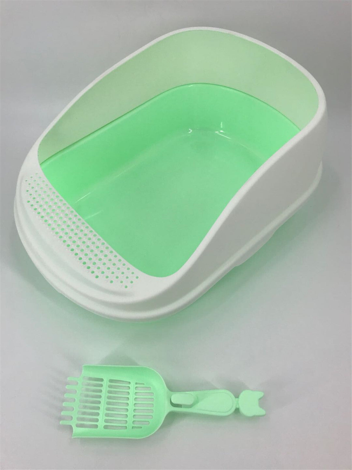 YES4PETS Large Portable Cat Toilet Litter Box Tray House with Scoop Green V278-MSP-0003-GREEN