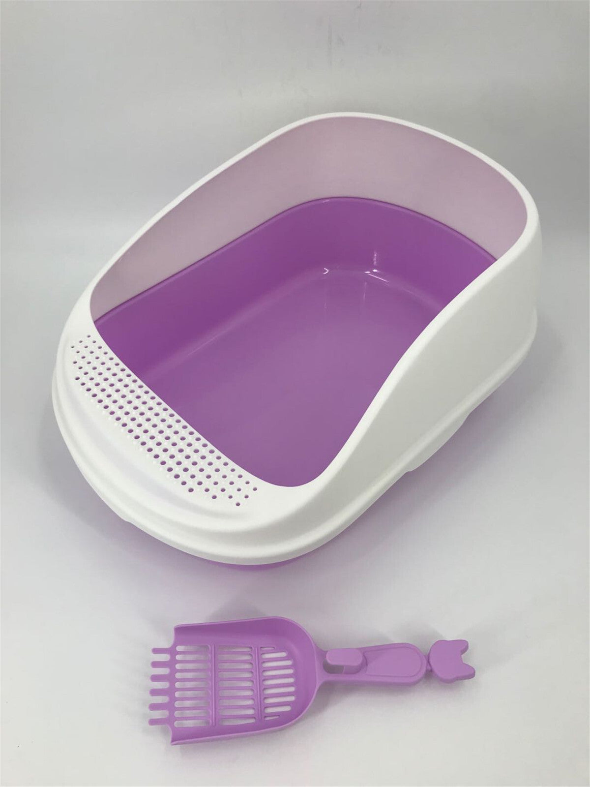 YES4PETS Large Portable Cat Toilet Litter Box Tray House with Scoop Purple V278-MSP-0003-PURPLE