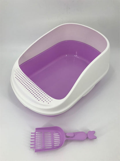YES4PETS Large Portable Cat Toilet Litter Box Tray House with Scoop Purple V278-MSP-0003-PURPLE