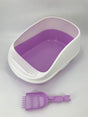 YES4PETS Large Portable Cat Toilet Litter Box Tray House with Scoop Purple V278-MSP-0003-PURPLE
