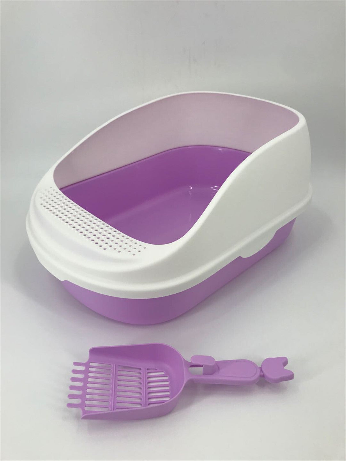 YES4PETS Large Portable Cat Toilet Litter Box Tray House with Scoop Purple V278-MSP-0003-PURPLE