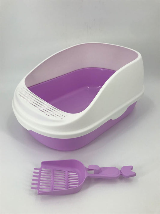 YES4PETS Large Portable Cat Toilet Litter Box Tray House with Scoop Purple V278-MSP-0003-PURPLE