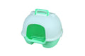 YES4PETS Portable Hooded Cat Kitten Toilet Litter Box Tray House with Handle and Scoop Green V278-MSP-0006-GREEN