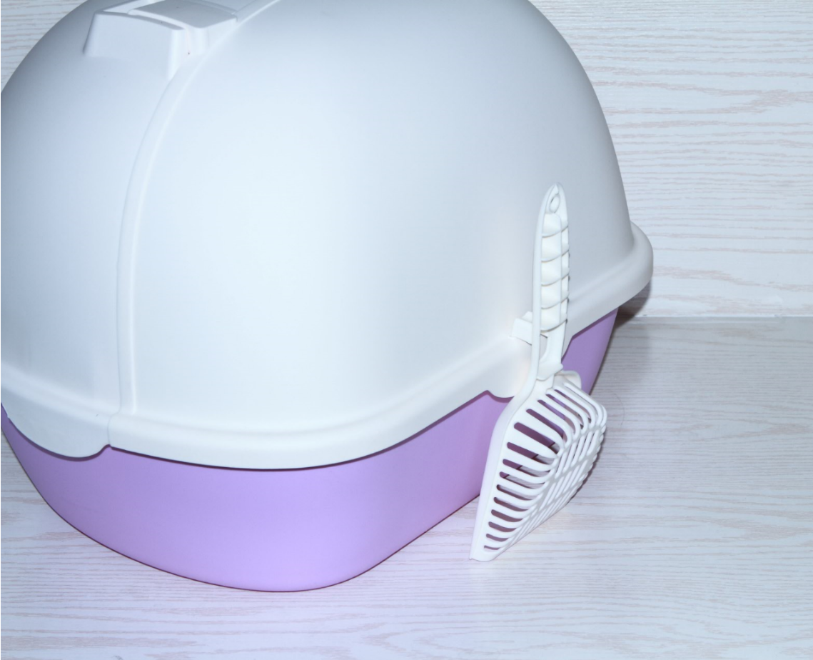 YES4PETS Portable Hooded Cat Toilet Litter Box Tray House with Handle, Scoop and Charcoal Filter Purple V278-MSP-0006-PURPLE