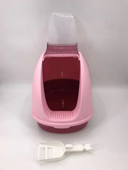 YES4PETS Portable Hooded Cat Toilet Litter Box Tray House with Handle and Scoop Pink V278-MSP-0007-PINK