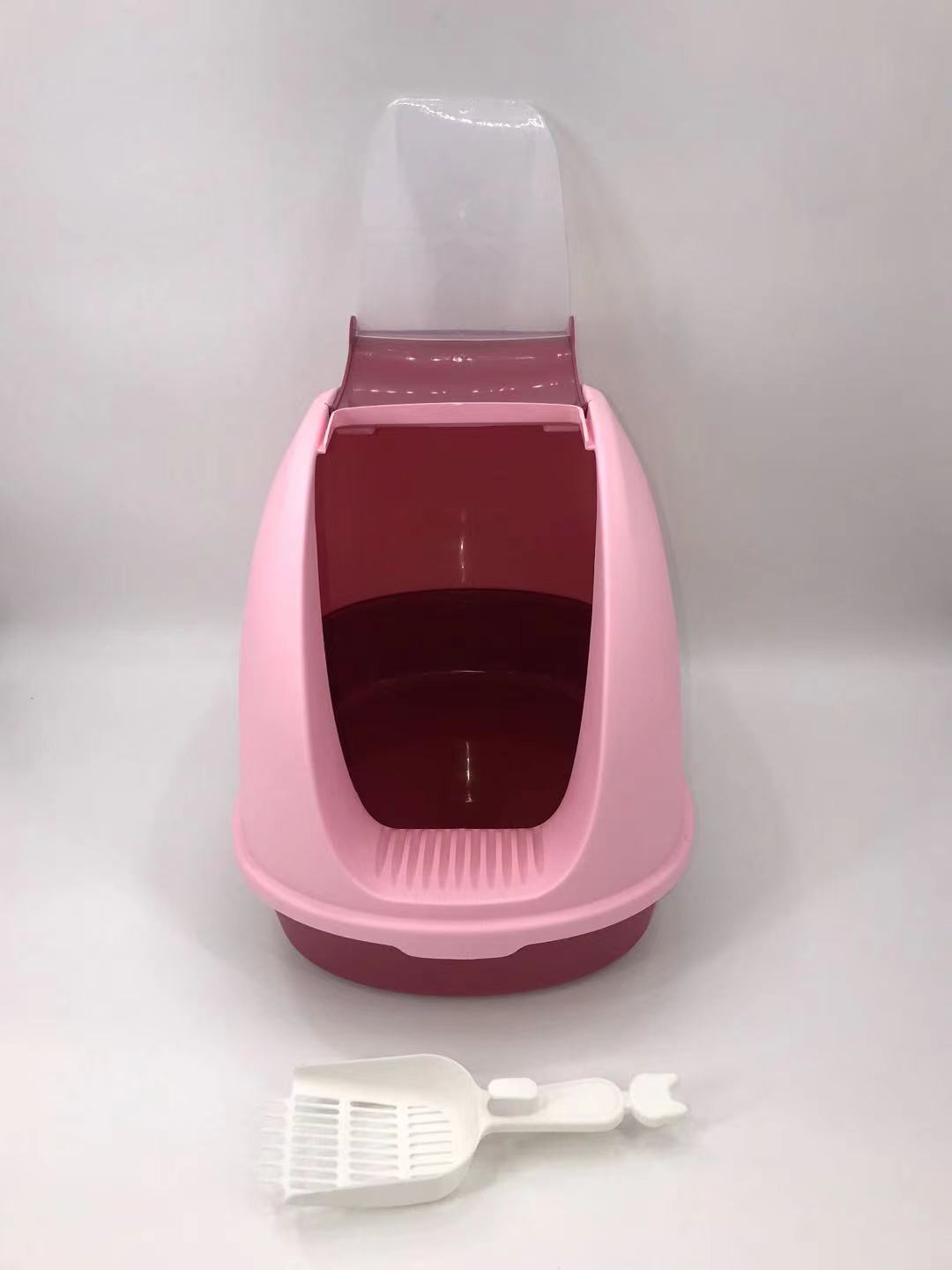YES4PETS Portable Hooded Cat Toilet Litter Box Tray House with Handle and Scoop Pink V278-MSP-0007-PINK