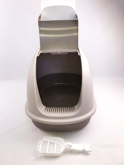YES4PETS XL Portable Hooded Cat Toilet Litter Box Tray House w Charcoal Filter and Scoop Brown V278-MSP-0008-BROWN