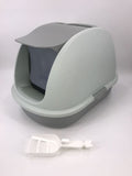 YES4PETS XL Portable Hooded Cat Toilet Litter Box Tray House w Charcoal Filter and Scoop Grey V278-MSP-0008-GREY