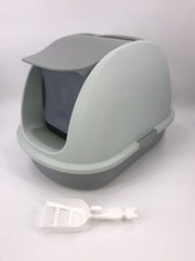 YES4PETS XL Portable Hooded Cat Toilet Litter Box Tray House w Charcoal Filter and Scoop Grey V278-MSP-0008-GREY