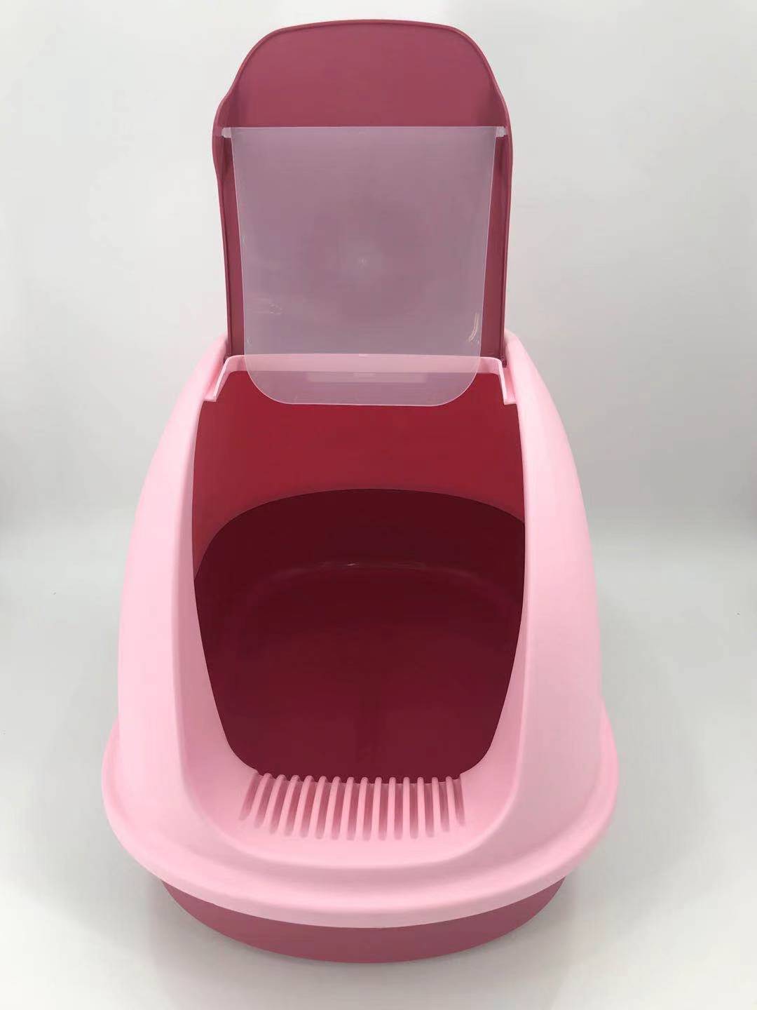 YES4PETS XL Portable Hooded Cat Toilet Litter Box Tray House with Charcoal Filter and Scoop Pink V278-MSP-0008-PINK