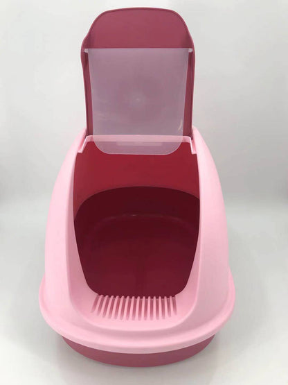 YES4PETS XL Portable Hooded Cat Toilet Litter Box Tray House with Charcoal Filter and Scoop Pink V278-MSP-0008-PINK