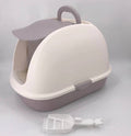 YES4PETS XL Portable Hooded Cat Toilet Litter Box Tray House w Charcoal Filter and Scoop White V278-MSP-0008-WHITE